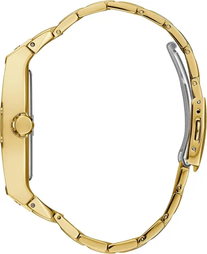 Miniatura 2 de GUESS Men's Trend Casual Tonneau Diamond 43mm Watch Black Dial Stainless Steel Case & Bracelet