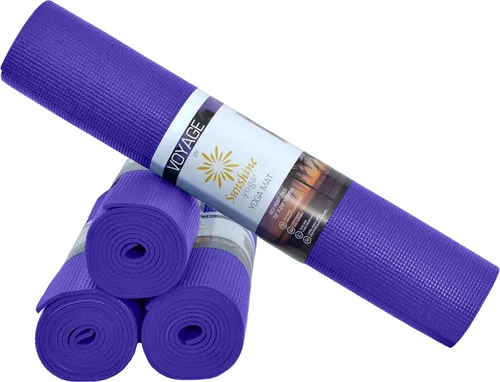 Miniatura 17 de Voyage - Tapete de yoga extra largo de 72 x 24 pulgadas, tapete de yoga extra largo de 0.197 in de grosor para escuelas, antideslizante, Negro