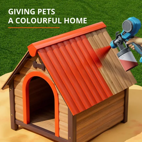 Miniatura 9 de Tilswall - Pulverizador de pintura HVLP, pistola de aerosol ligera, pistola de pintura eléctrica de alta potencia, 4 boquillas y 3 patrones