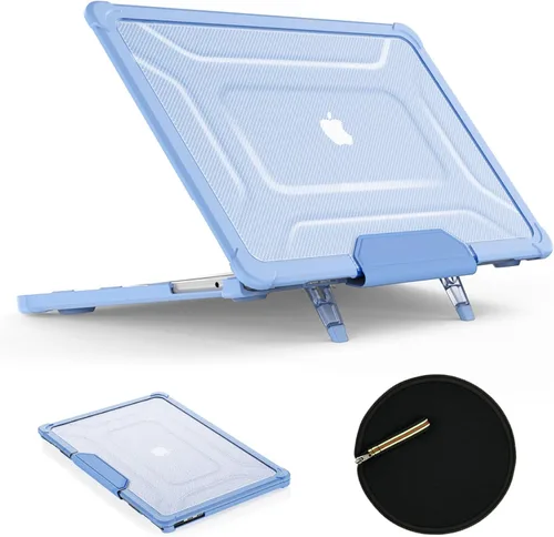 Miniatura 8 de SEYMAC stock Funda para MacBook Air de 13.6 pulgadas, protección contra golpes con soporte plegable y alfombrilla para mouse para MacBook Air