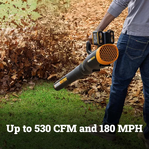 Miniatura 6 de WORX WP925 - Combo de recortadora de hilo y soplador de hojas, 15 pulgadas y 40 V con eje de fibra de carbono, soplador eléctrico silencioso de 530