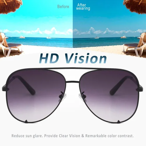 Miniatura 2 de Gafas de sol de aviador espejadas para hombres y mujeres, diseño de moda UV400