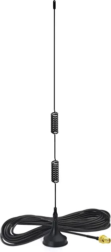 Bingfu Antena de radio de doble banda VHF UHF 136-174MHz 400-470MHz Antena de radio de mano de dos vías Base magnética SMA Antena hembra para