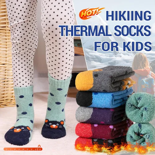 Miniatura 104 de Eocom 6 pares de calcetines de invierno cálidos de lana para niños y niñas