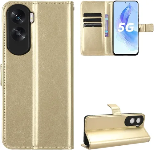 Funda para Honor X50i, funda de cuero con tapa para Honor X50i 5G CRT-AN00 Case Gold Oro