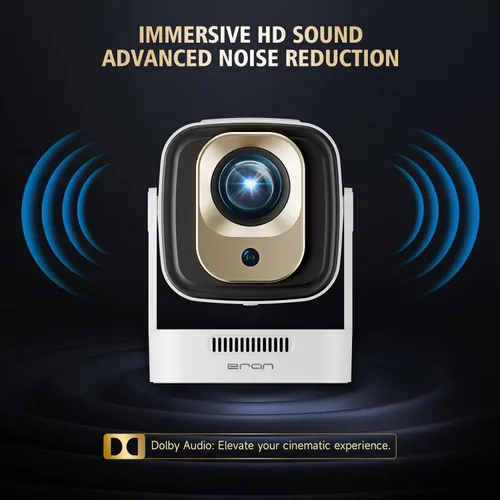 Miniatura 3 de Proyector portátil HY260 PRO MINI actualizado, soporte nativo 1080P para resolución 4K con Bluetooth 5.4 WIFI6 300 ANSI Android 11,180° giratorio
