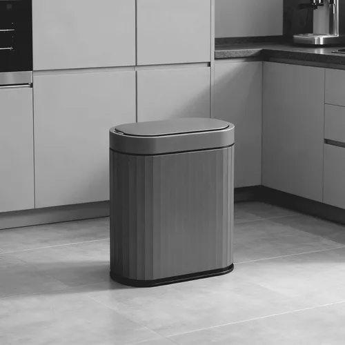 Miniatura 17 de ELPHECO Cubo de basura para baño con sensor de movimiento, cubo de basura automático, cubo de basura inteligente de plástico delgado con tapa