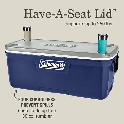 Miniatura 5 de Coleman Classic Series - Hielera portátil con aislamiento, resistente a fugas, hielera dura para exteriores, mantiene el hielo hasta 5 días, Twilight