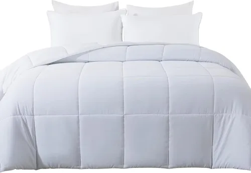 Miniatura 4 de Cosybay - Edredón con relleno alternativo y acolchado suave, para todas las estaciones, relleno de edredón con presillas en las esquinas, 88 x 92