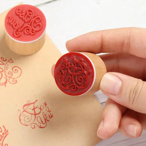 Miniatura 5 de 6 sellos de madera para hacer tarjetas, álbumes de recortes, álbum de recortes, agradecimiento por ti, planificador diario, decoración, pintura