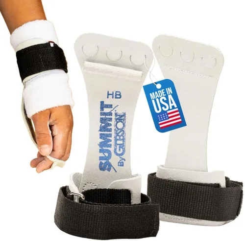 Miniatura 8 de Gibson Athletic Summit High Bar Gymnastic Grips for Boys, Durable Leather Grip for Secure Grip, Hand Grips for Early Competitor Gymnasts, Gymnastics