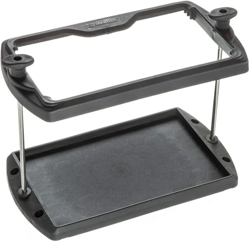 Attwood 9096-5 - Bandeja de batería de barco marina de sujeción ajustable resistente y aprobada por USCG serie 24, color negro