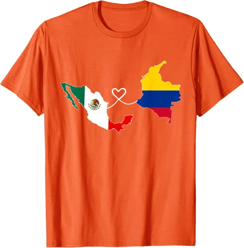 Miniatura 68 de Camiseta Half Colombian Half Mexican Flag Map DNA Mexico Colombia