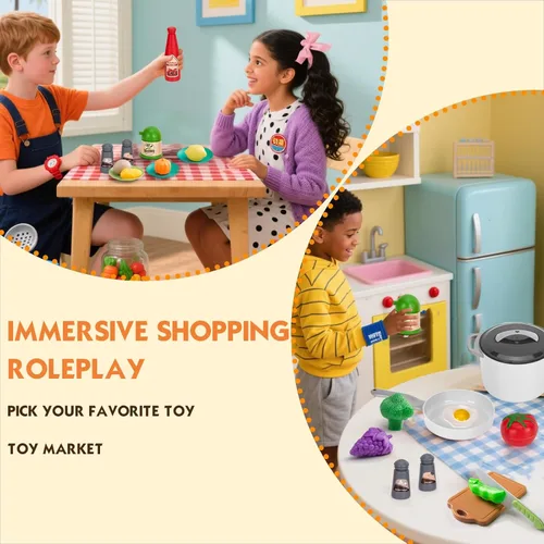 Miniatura 9 de 35 piezas de accesorios de juguete de cocina para niños, juego de cocina de simulación para niños pequeños con ollas, sartenes, utensilios, juego