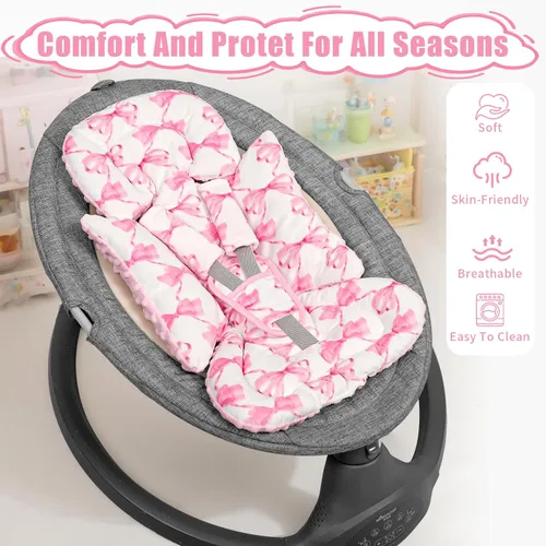 Miniatura 3 de Inserto de Asiento de Coche para Bebé, Soporte Suave para la Cabeza y Cuerpo del Asiento de Coche para Niña o Niño, Inserto Reversible para Asiento