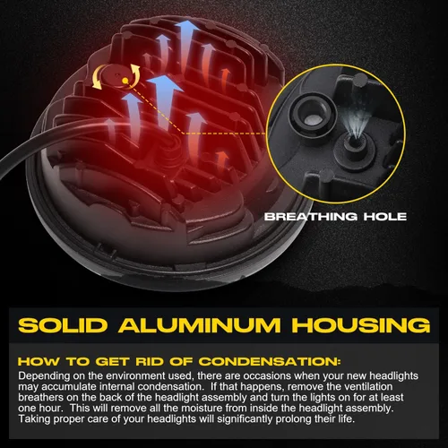 Miniatura 6 de LX-LIGHT Faro LED para motocicletas de 51 W, 5-3/4, 5.75 pulgadas, compatible con Iron 883 Dyna Street Bob Super Wide Glide Low Rider Night Rod