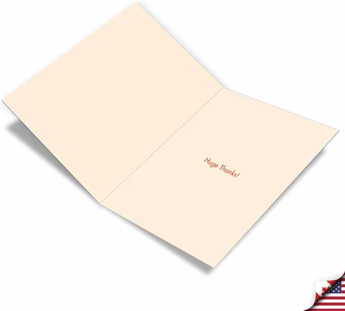 Miniatura 2 de NobleWorks - Tarjeta de papel de agradecimiento grande y divertida de 8.5 x 11 pulgadas con sobre (paquete de 1) Jumbo Big Ass Thank You J6399TYG