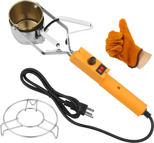 Kit de moldes de plomo para pesca y balas, crisoles para fundir metal, moldes de plomo adecuados para pescar peso y colgante de metal (300 W)