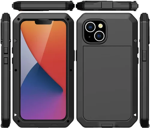 Miniatura 8 de Funda para iPhone 14, Cubierta Protectora de Cuerpo Completo 360 Resistente Heavy Duty a Prueba de Golpes Armadura Resistente Funda de Metal