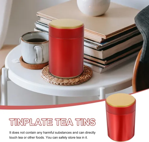 Miniatura 7 de Hemoton Latas de té para café, té, azúcar, lata de té con tapas herméticas, recipiente para suelto y bolsas para almacenamiento de azúcar de café