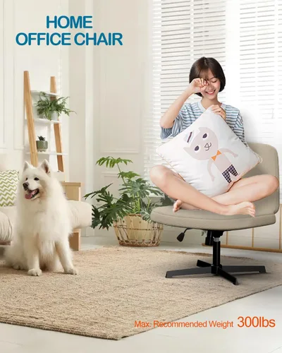 Miniatura 7 de Cómoda silla de escritorio para oficina en casa, sin brazos, silla de computadora y tocador para dormitorio, sala de estar, asiento grande normal
