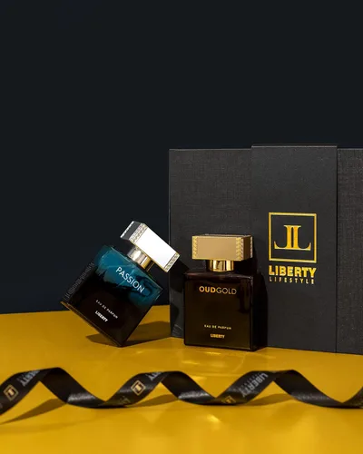 Miniatura 3 de Liberty Set de regalo de perfume de lujo para hombre, Eau De Parfum (EDP), fragancias en aerosol, OudGold y aroma de pasión