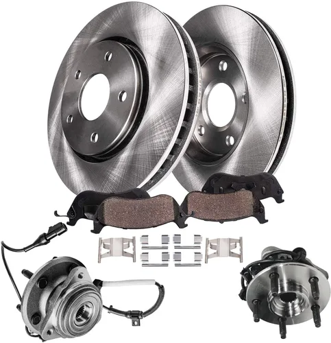 Miniatura 19 de Detroit Axle - Kit de frenos delanteros para Honda Civic 1999-2005 EL 2010-14 Insight Rotores de freno de disco Pastillas de freno de cerámica 1999