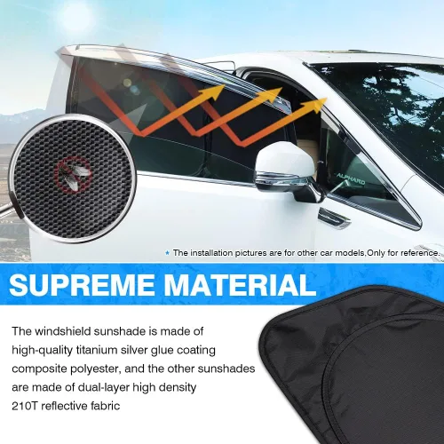 Miniatura 4 de T TGBROS Parasol para parabrisas para Honda Civic 2022-2025 2026, parasol grueso con bloqueo UV y opaca, para privacidad, plegables, 8 accesorios