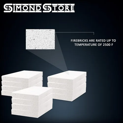 Miniatura 3 de SIMOND STORE Ladrillo de fuego aislante para forja, 1.25 x 4.5 x 9 pulgadas, paquete de 12-2500 F, ladrillos de fuego suaves para horno, estufa