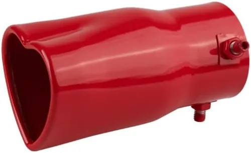 Miniatura 8 de Punta de escape de entrada de 2.5 pulgadas, punta de escape con forma de corazón cromado de acero inoxidable, silenciador de escape universal