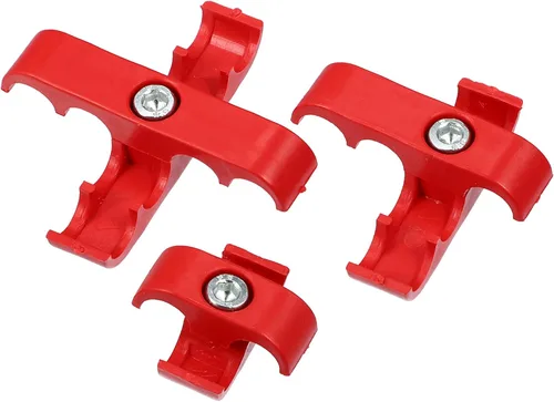 Miniatura 6 de X AUTOHAUX 2 Unidades 0.276 in-0.315 in Motor de coche Bujía Separador de Alambre Telares Divisor Organizador Abrazadera Plástico Rojo
