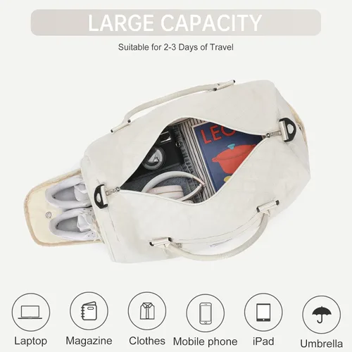 Miniatura 3 de Bolsa de viaje de fin de semana para mujeres y hombres, bolsa de transporte para la noche, bolsa de hospital, bolsa de gimnasio con compartimento