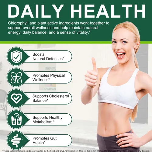Miniatura 5 de Tiuedu Espirulina Chlorella Softgels 300 cápsulas, 17 en 1 mezcla de nutrientes verdes, cápsulas blandas de espirulina Chlorella, ricas en proteínas