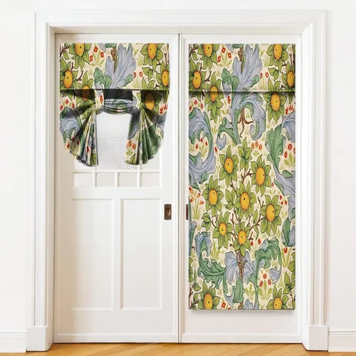 Miniatura 12 de Cortinas de puerta negras y rojas para ventanas de puerta, estampado de leopardo y cebra, cortinas de ventana para puerta de vidrio francesa