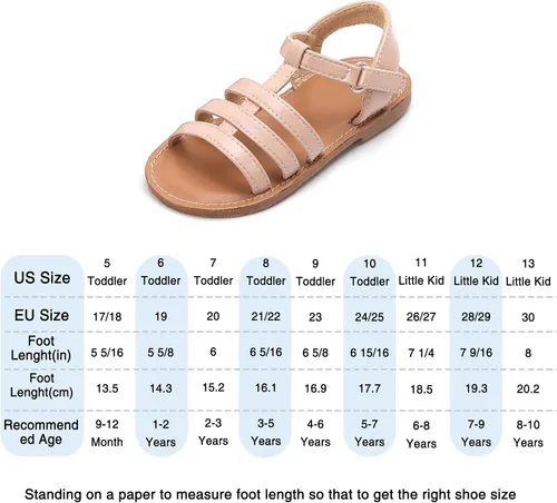 Miniatura 162 de THEE BRON Sandalias cómodas para niñas, zapatos para niños, sandalias rellenas
