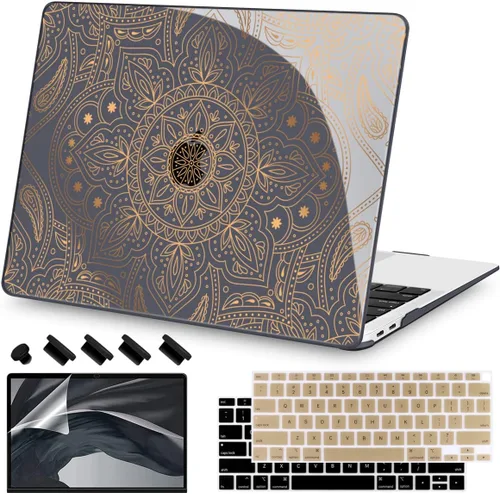Miniatura 23 de Teryeefi Funda compatible con MacBook Air de 13 pulgadas M1 2021 2020 2019 2018 versión A2337 A2179 A1932 con Touch ID, carcasa rígida de plástico