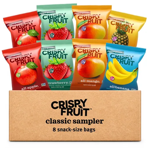Miniatura 10 de Fruta liofilizada natural Crispy Green, manzana de una sola porción, sin azúcar añadida, 0.53 onzas (paquete de 12)