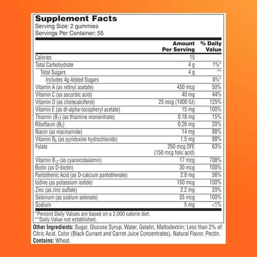 Miniatura 10 de One A Day Multivitamínico para mujeres de 50 años o más, gomitas multivitamínicas para mujeres 50 plus para apoyo inmunológico, salud ocular