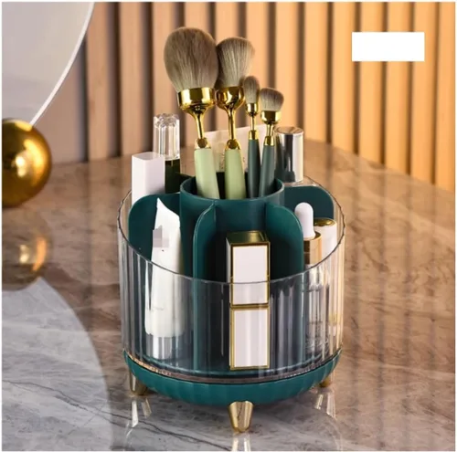 Miniatura 9 de Makeup 360° Rotating Makeup Brush Holder Lipstick Organizer 6 Slot Desktop for Cosmetic Pen Eyeliner Storage Organizer(A)