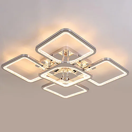 Miniatura 18 de Lámpara LED de techo regulable, 5 luces de techo de 23 pulgadas, montaje empotrado, lámpara de 80 W para sala de estar, dormitorio, cocina