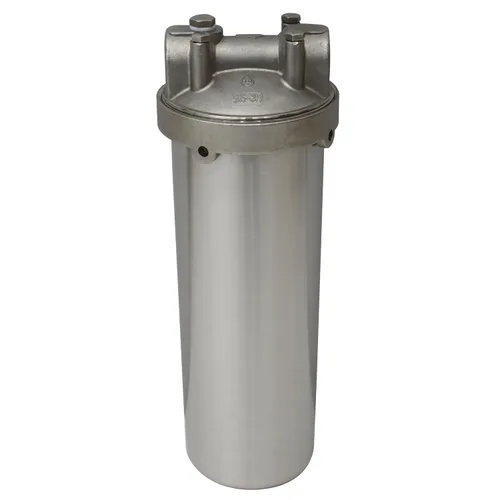 TECHTONGDA Carcasa de filtro para sistema de filtración de agua Acero inoxidable 1/2 pulgada NPT para cartucho de filtro largo de 10 pulgadas 72psi