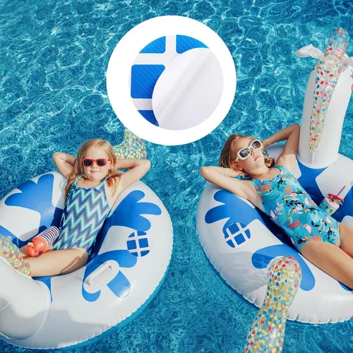 Miniatura 5 de Outus Kit de reparación de 24 parches de vinilo para piscina, revestimiento autoadhesivo para piscina, parches de reparación de plástico