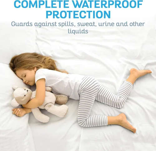 Miniatura 2 de Sures Protector de colchón impermeable – Sábana bajera lavable a máquina – Funda de cama sin vinilo – para niños, adultos y ancianos
