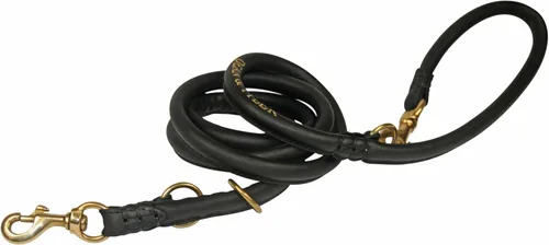 Miniatura 2 de Dean & Tyler – noburo Rolled multifuncional Correa de piel con hardware de latón, 7-Feet por 1/4 de diámetro, Negro