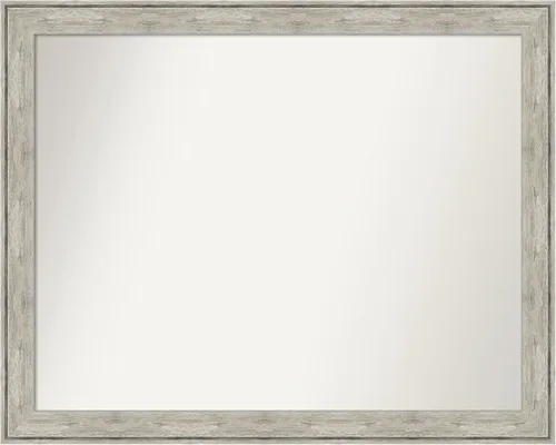 Miniatura 507 de Amanti Art Espejo de baño plateado para sobre fregadero, 28 x 47 pulgadas, espejo rectangular de plata imperial, marco de madera tradicional de gran