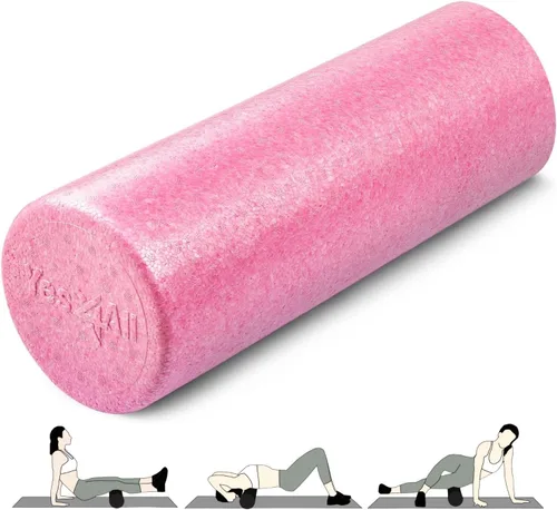Miniatura 24 de Yes4All Rodillo de espuma EPP de alta densidad con respaldo redondo, rodillo de espuma de ejercicio para yoga, pilates y estiramientos, 12, 18, 24
