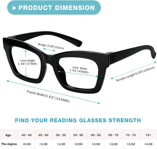 Miniatura 6 de Gafas de lectura sin tornillos, bisagras de resorte sin tornillos, paquete de 6 lectores para mujer (+0.00)