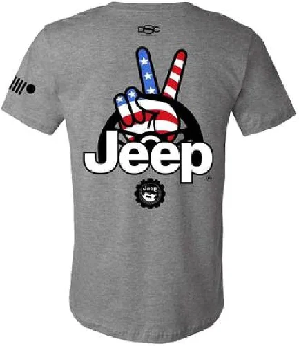 Miniatura 2 de Camiseta Jeep Wave para hombre Camisetas de algodón premium gris jaspeado
