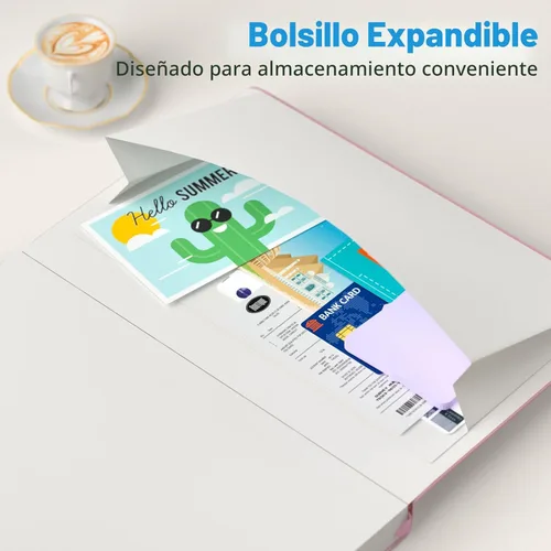 Miniatura 6 de Oucaru Cuaderno rayado, paquete de 8, 180 páginas, diarios A5 para escribir, papel grueso de 100 GSM, cuadernos pequeños diarios para mujeres