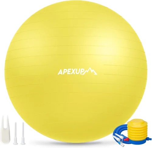 Miniatura 16 de APEXUP Pelota de Yoga Pelota de Ejercicio Antideslizante Resistente para Fitness, Equilibrio y Entrenamiento del Core